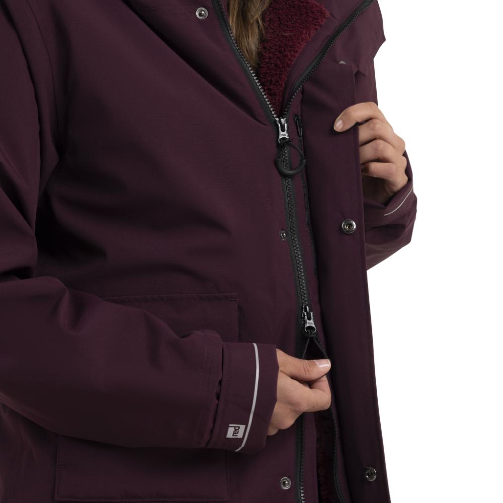 Women's EVO Pro Slimline Waterproof Parka Jacket - Rich Burgundy
