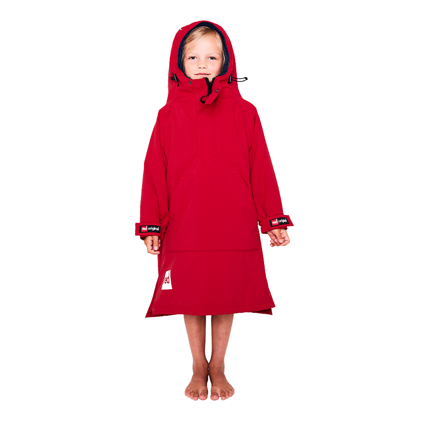 Kids Dry Poncho - Red