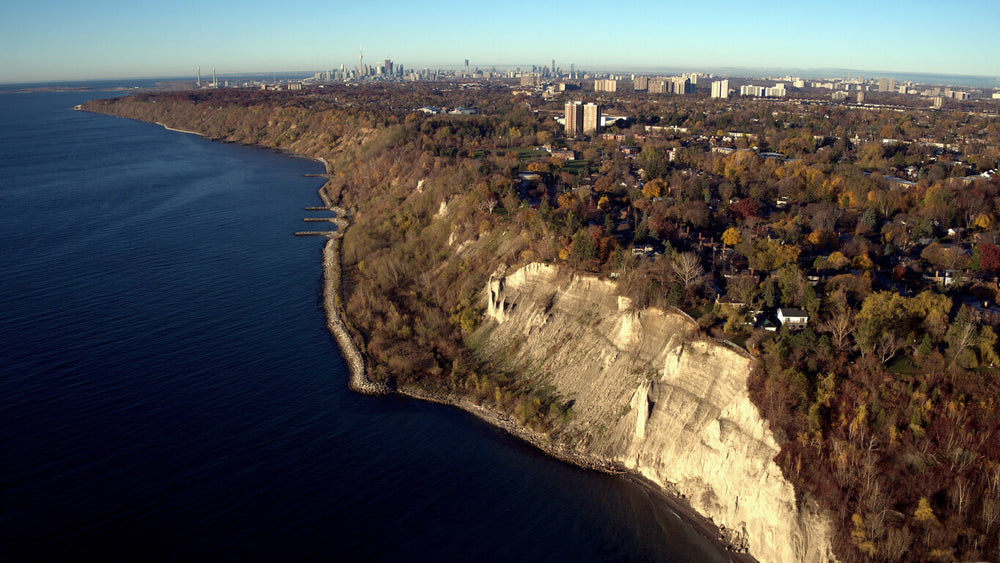 Aerial view of Scarborough Bluffer's Park