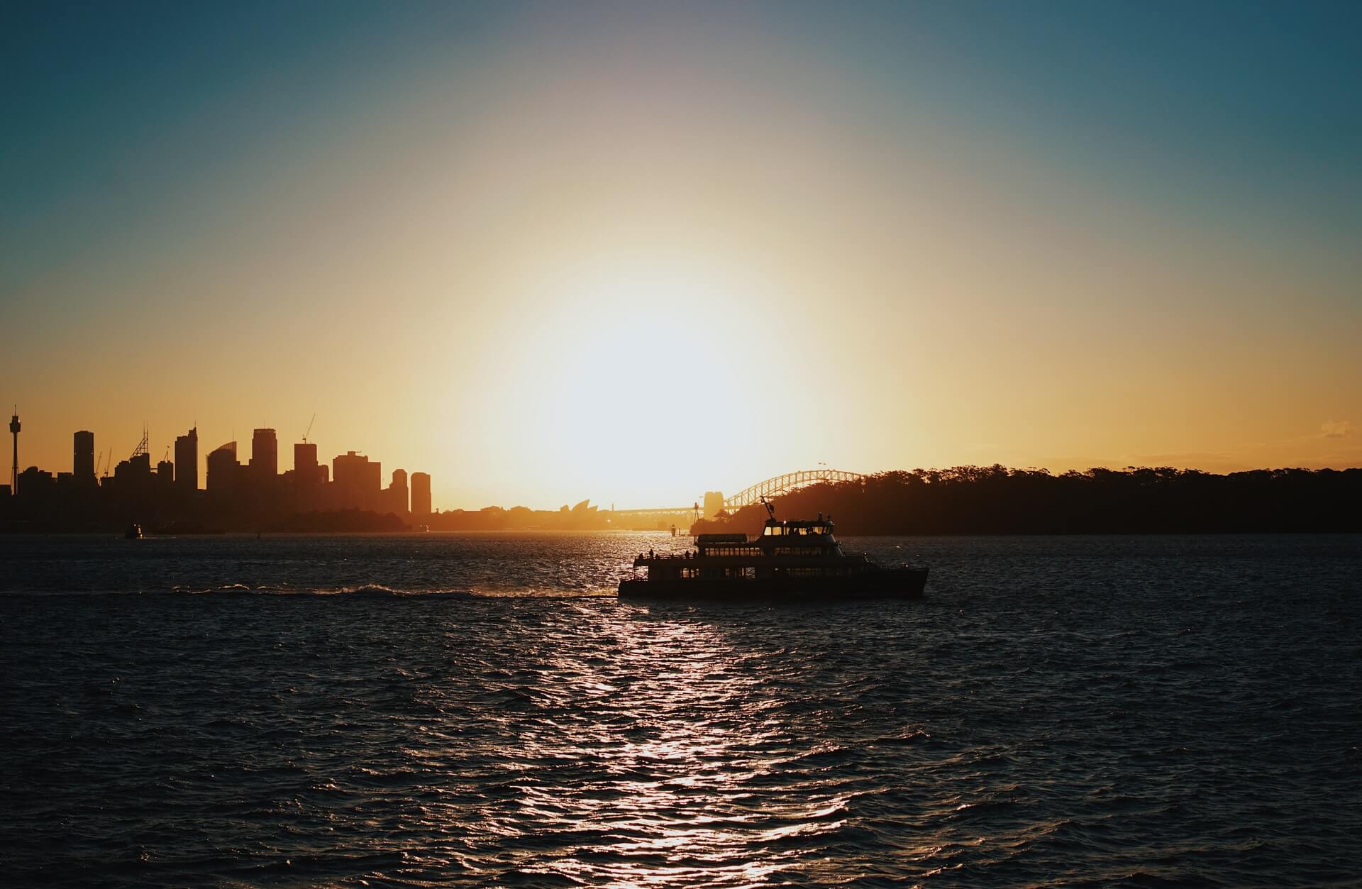 Boat Sailing Across Watsons Bay, Australia
