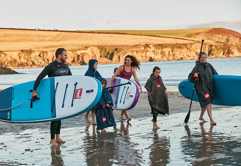 Family wearing Change robes and toweling robes