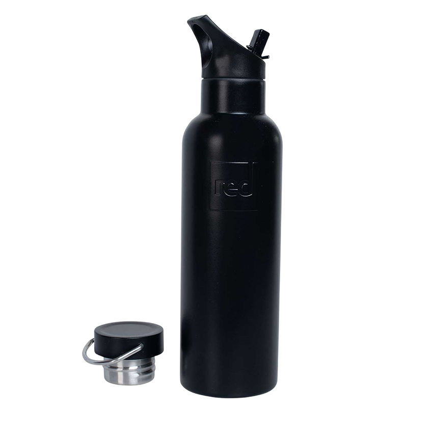 RED Insulated Black Water Bottle