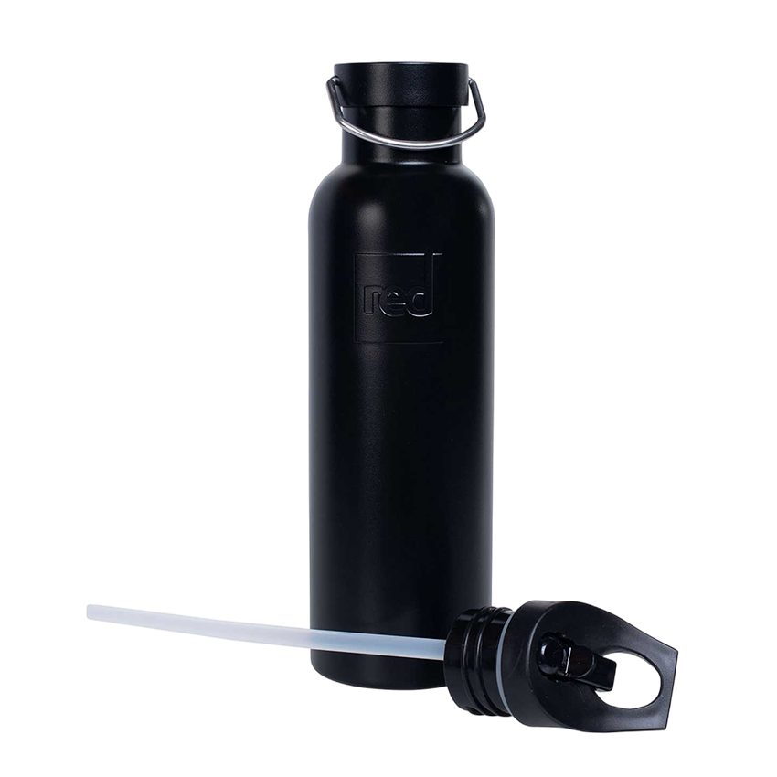 RED Insulated Black Water Bottle