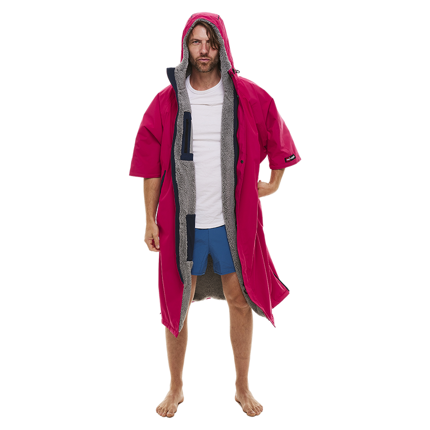 Men's Short Sleeve Pro Change Robe EVO - Fuchsia