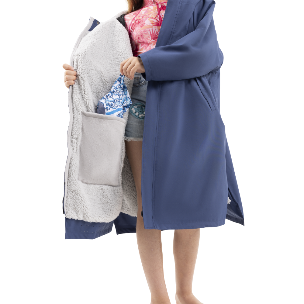 Kids’ Long Sleeve Waterproof Dry Changing Robe Alter EVO Pro - Admiral Blue