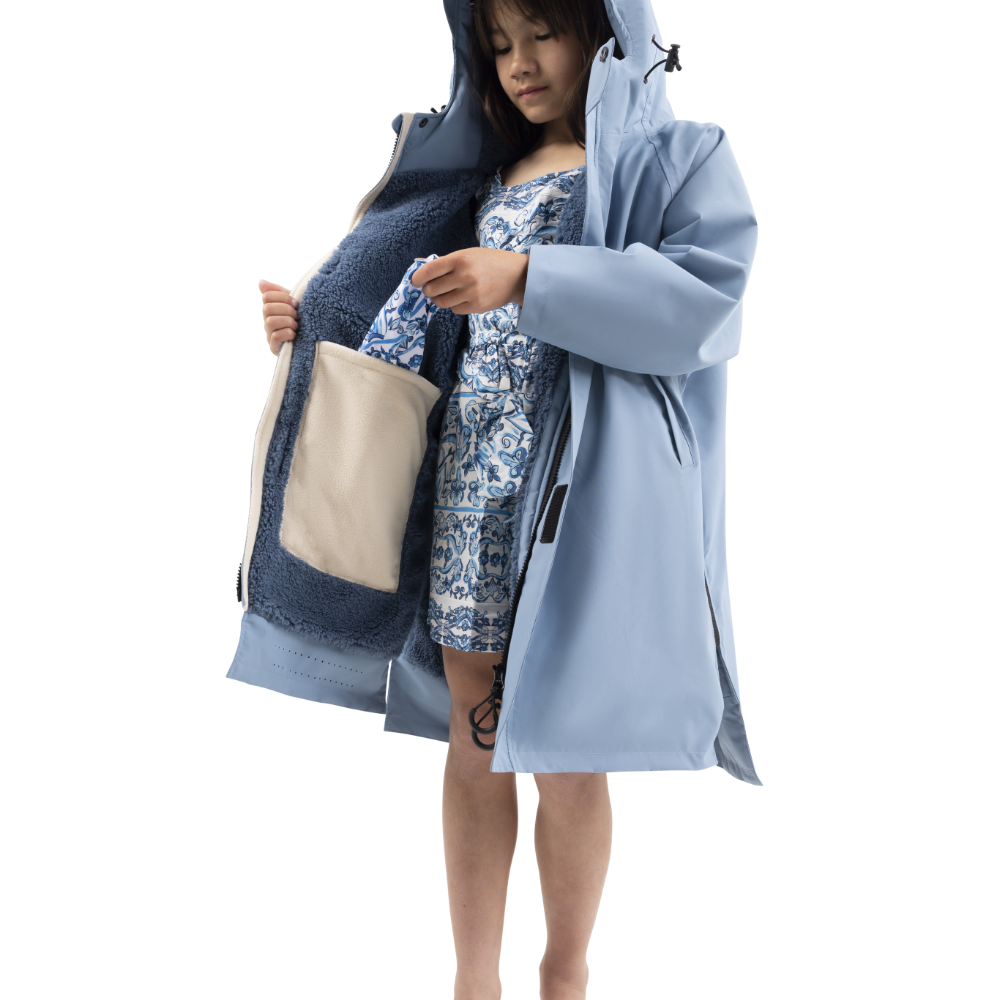 Kids’ Long Sleeve Waterproof Dry Changing Robe Alter EVO Pro - Alpine Blue