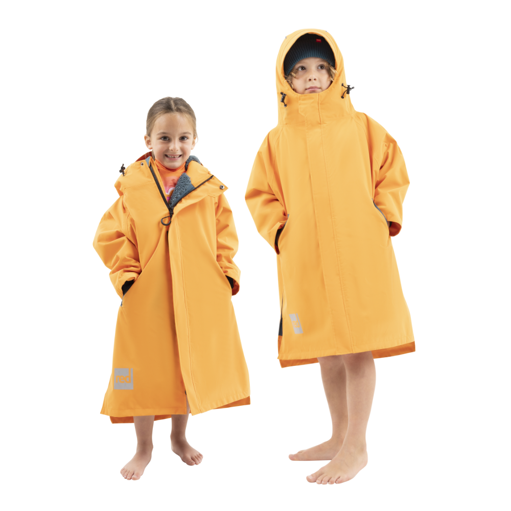 Kids’ Long Sleeve Waterproof Dry Changing Robe Alter EVO Pro - Bitter Orange