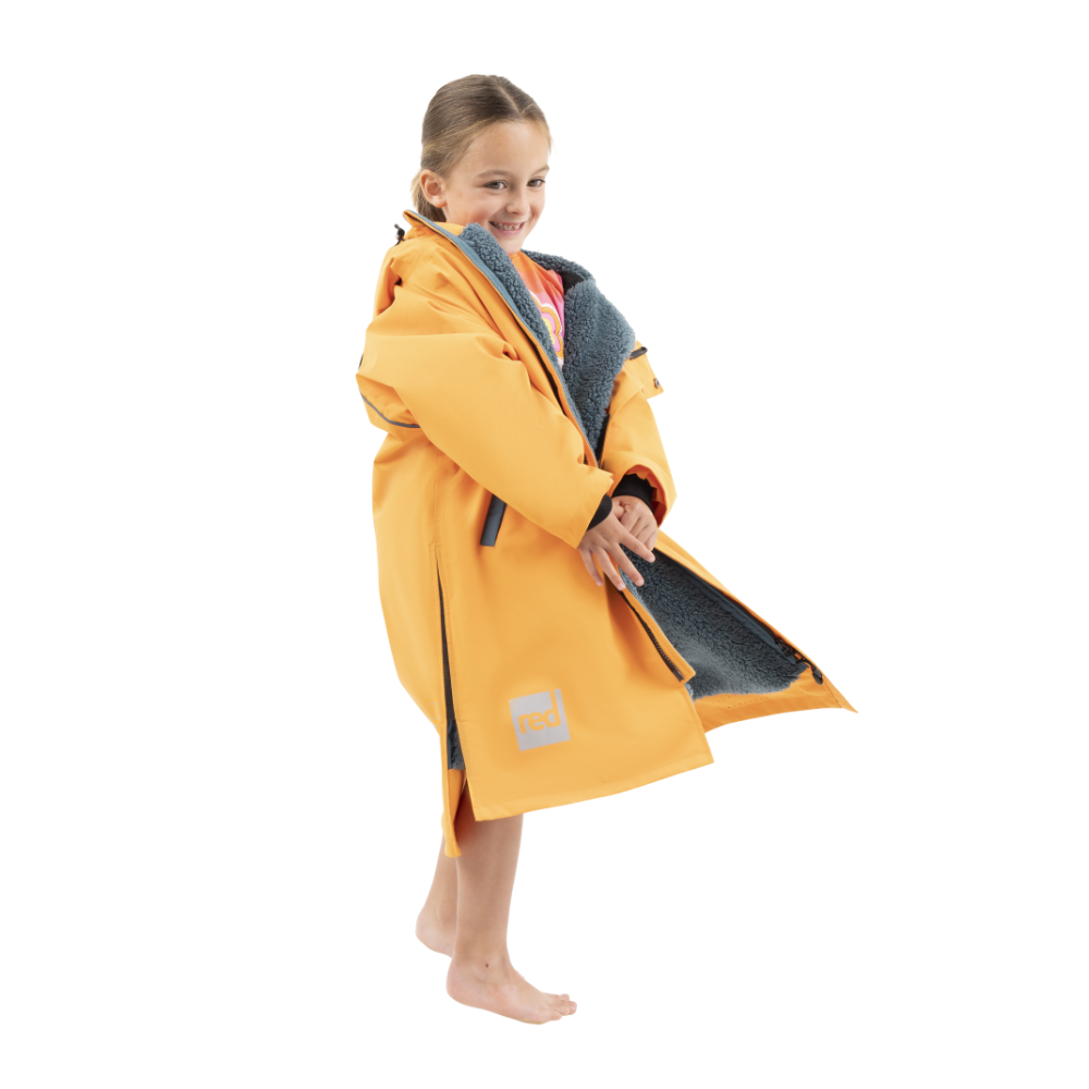 Kids’ Long Sleeve Waterproof Dry Changing Robe Alter EVO Pro - Bitter Orange