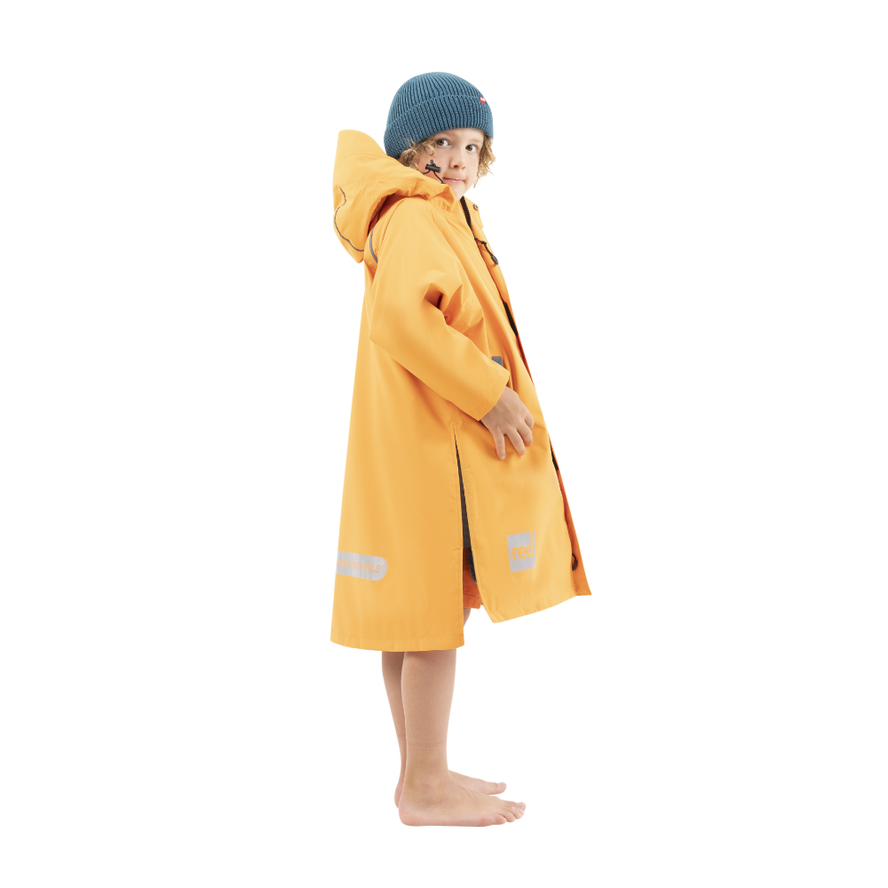 Kids’ Long Sleeve Waterproof Dry Changing Robe Alter EVO Pro - Bitter Orange