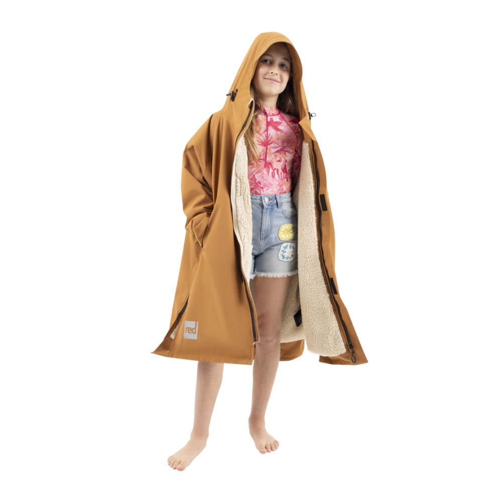 Kids’ Long Sleeve Waterproof Dry Changing Robe Alter EVO Pro - Caramel