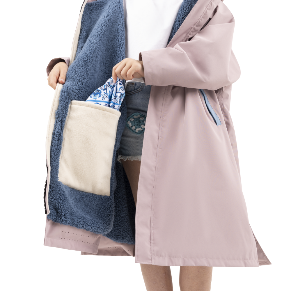 Kids’ Long Sleeve Waterproof Dry Changing Robe Alter EVO Pro - Salty Pink