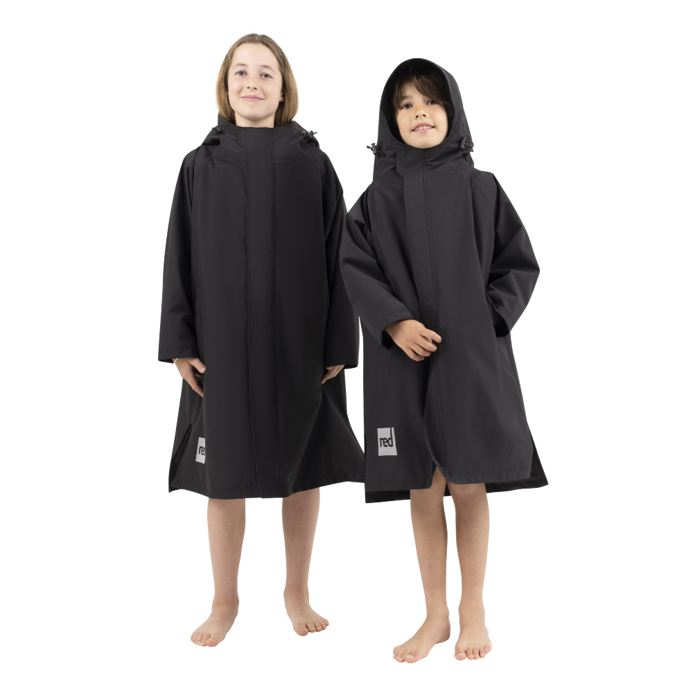 Kids’ Long Sleeve Waterproof Dry Changing Robe Alter EVO Pro - Stealth Black