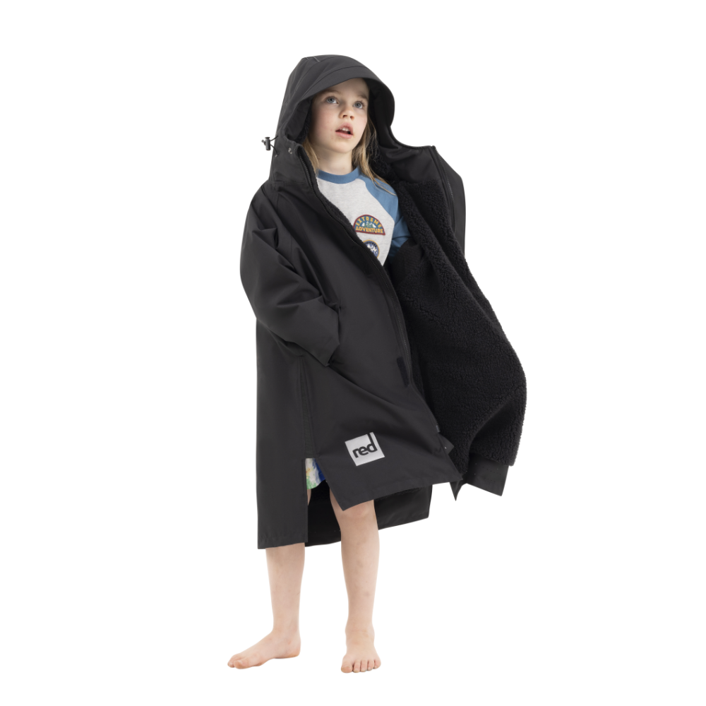 Kids’ Long Sleeve Waterproof Dry Changing Robe Alter EVO Pro - Stealth Black