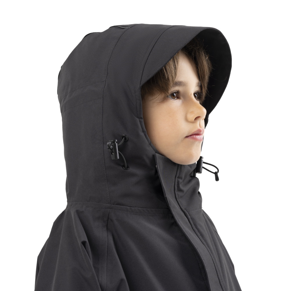 Kids’ Long Sleeve Waterproof Dry Changing Robe Alter EVO Pro - Stealth Black