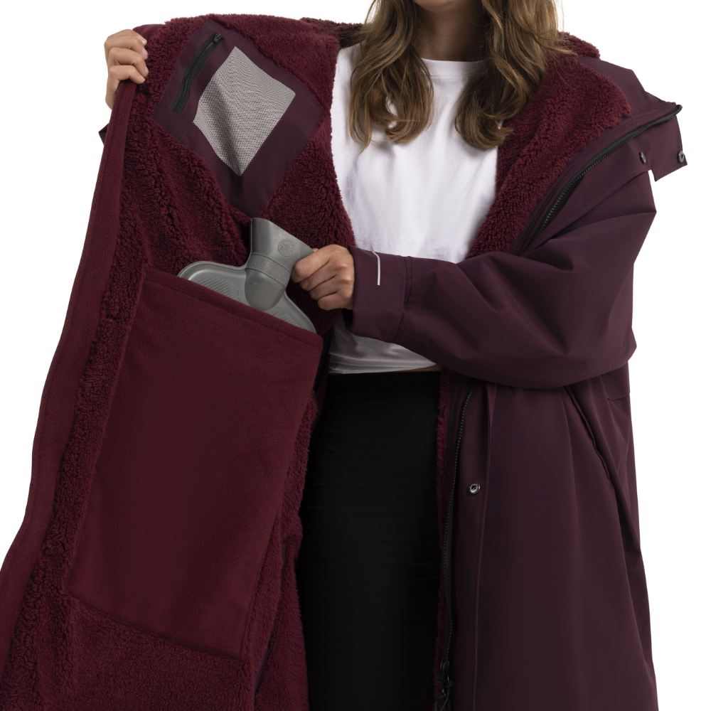 Women's Long Sleeve Dry Waterproof Changing Robe Alter EVO - Rich Burgundy