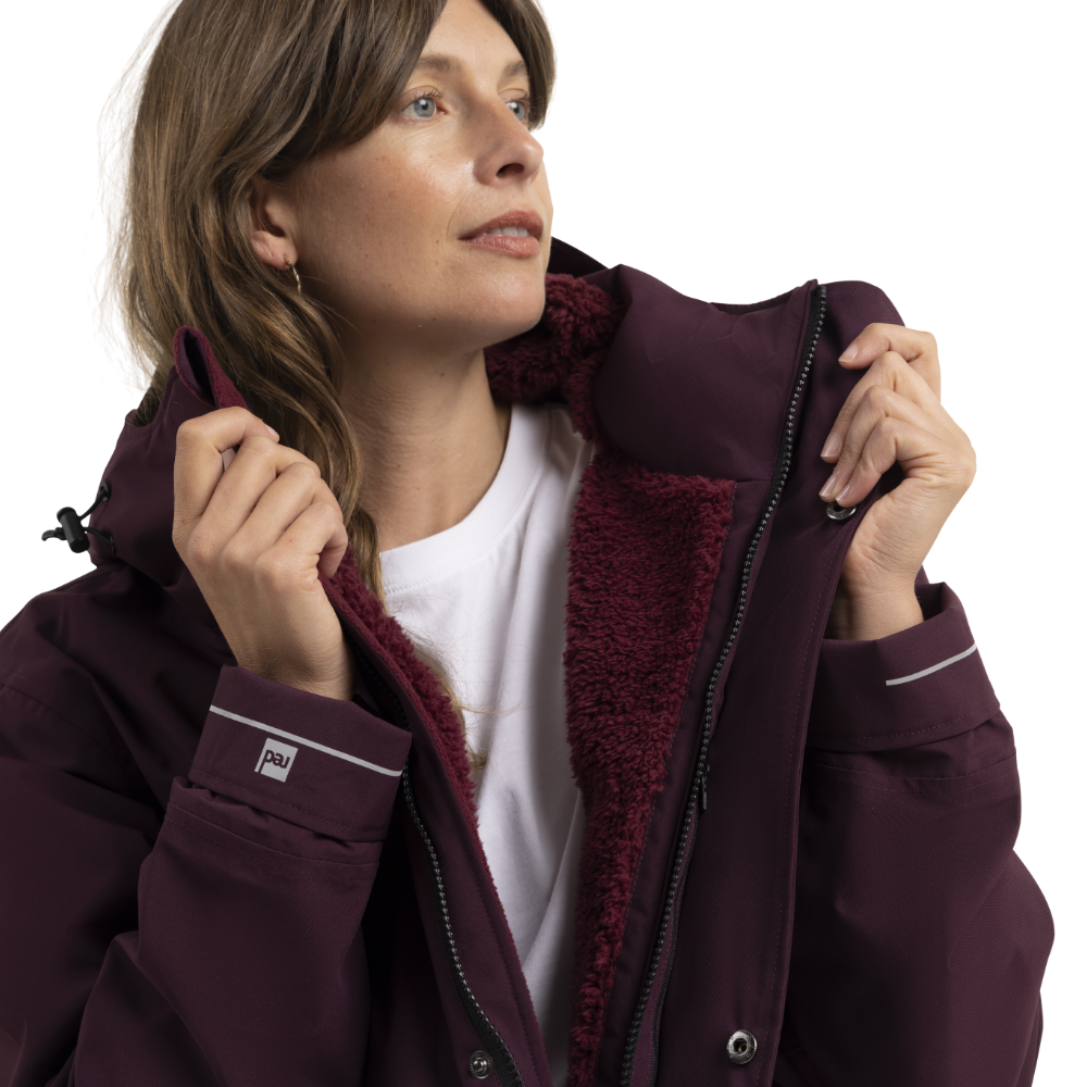 Women's EVO Pro Slimline Waterproof Parka Jacket - Rich Burgundy