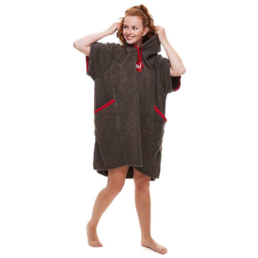 Women's Towelling Change Robe - Grey