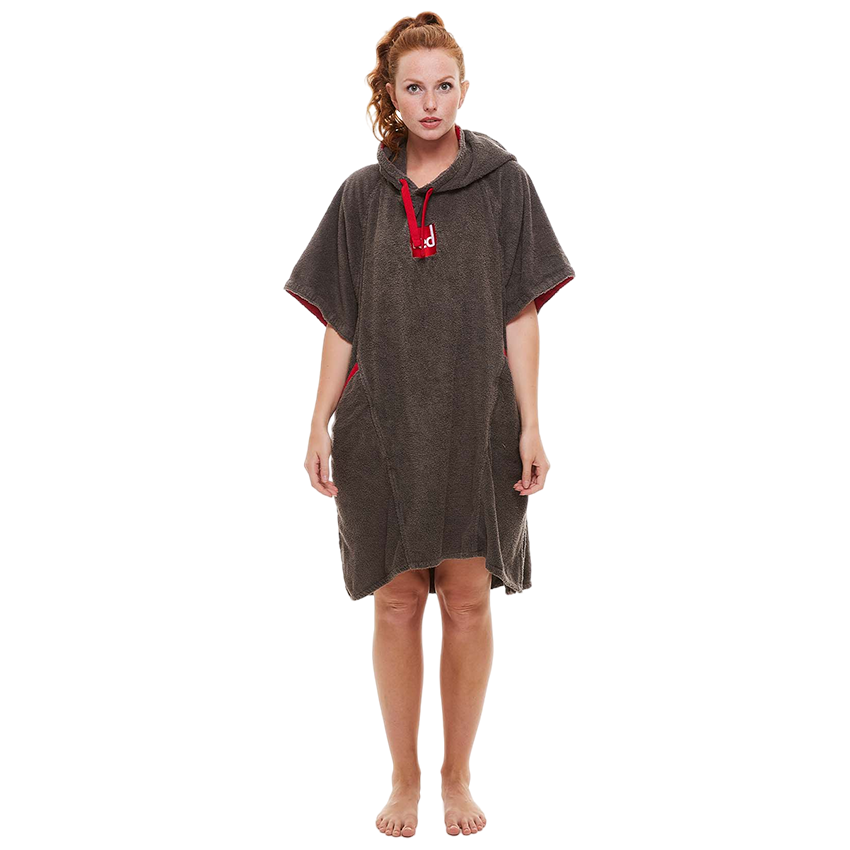 Women's Towelling Change Robe - Grey