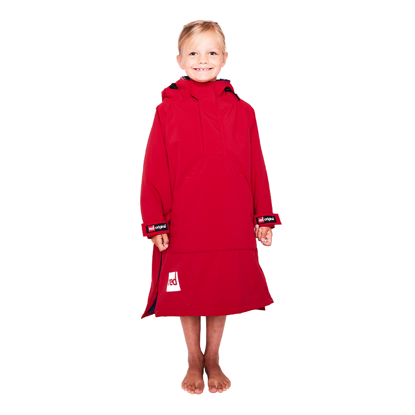 Kids Dry Poncho Red