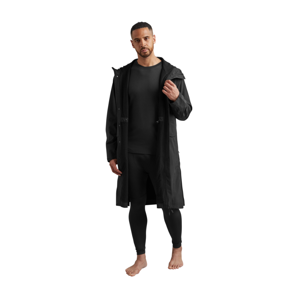 Men's Pursuit Waterproof Lightweight Changing Robe Jacket - Obsidian Black