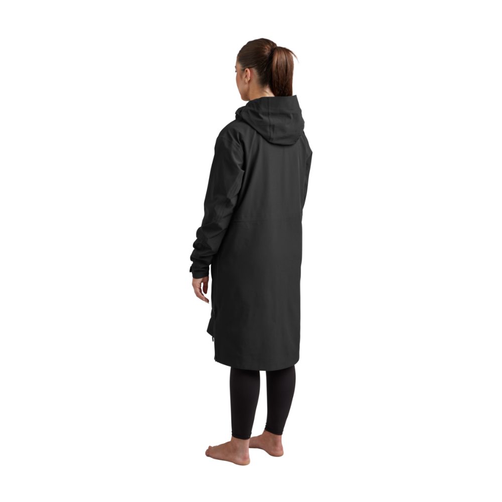 Women's Pursuit Waterproof Lightweight Changing Robe Jacket - Obsidian Black