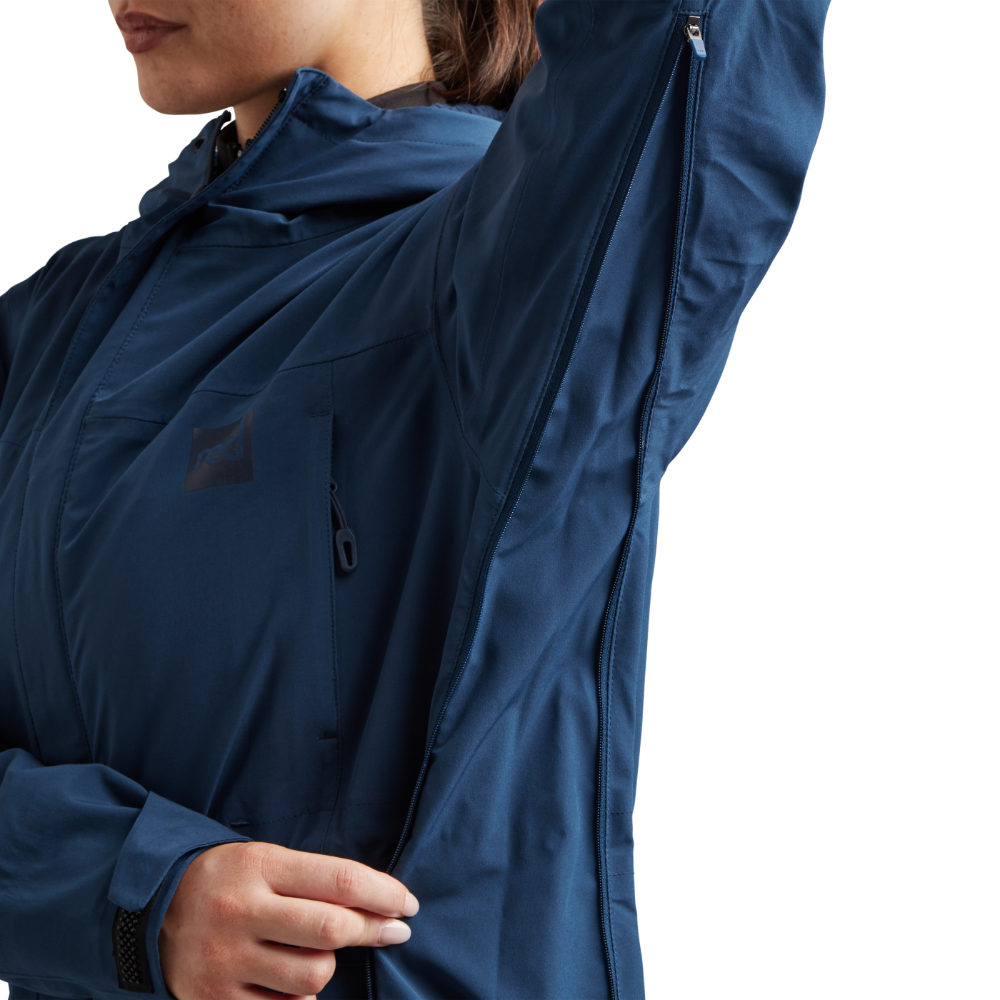 Women's Pursuit Waterproof Lightweight Changing Robe Jacket - Ocean Blue