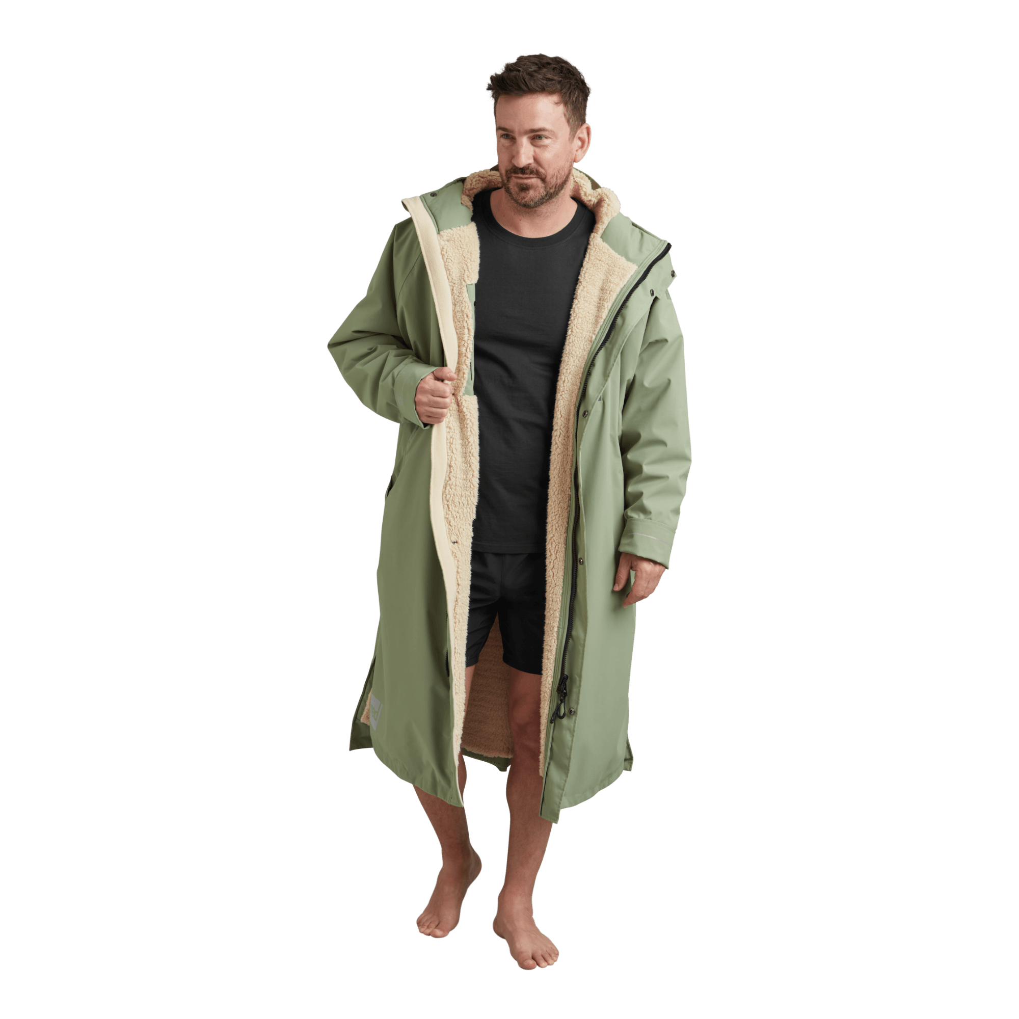 Dry Robe Men's Men's Long Sleeve Dry Waterproof Changing Robe Alter Evo Pro-Sage Green ...