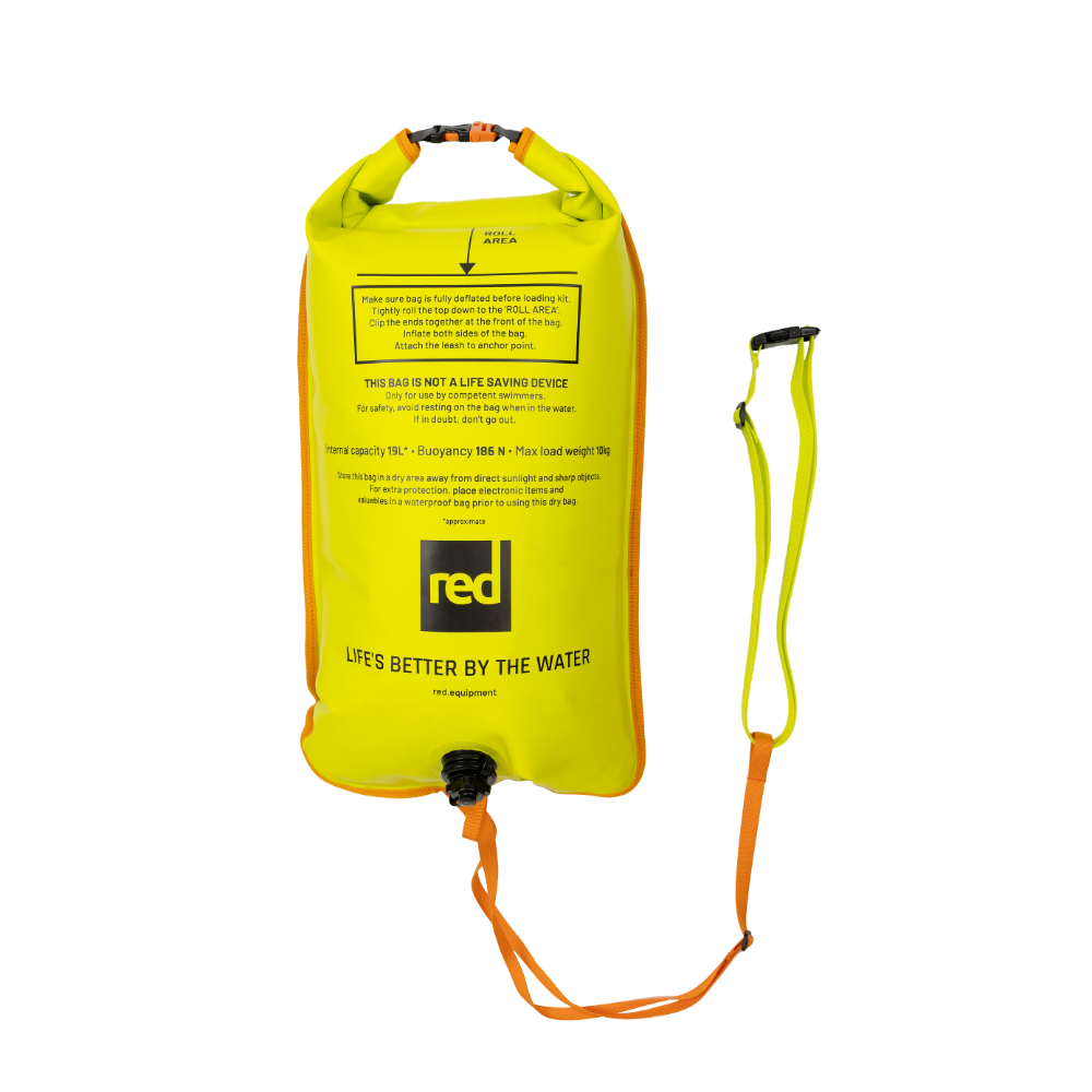 2-in-1 Reversible Swim Tow Float Dry Bag Backpack - Admiral Blue / Neon Yellow