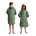 Kids' Quick Dry Microfibre Poncho Changing Robe - Sage Green