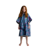 Kids' Quick Dry Microfibre Poncho Changing Robe - Tidal Textures