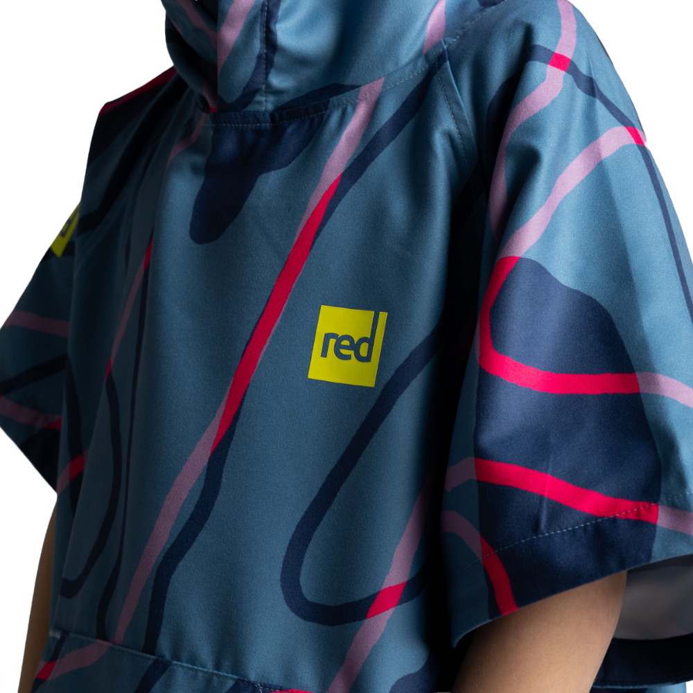 Kids' Quick Dry Microfibre Poncho Changing Robe - Tidal Textures