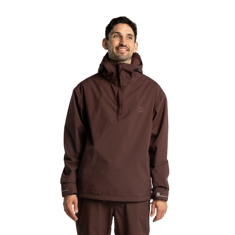Men's EVO Pro Elements Waterproof Insulated Half Zip Jacket - Deep Chestnut