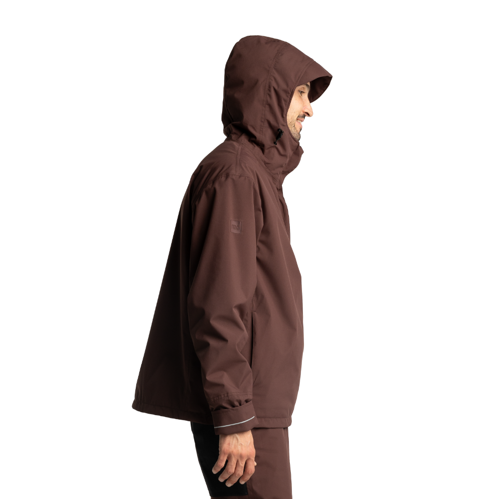Men's EVO Pro Elements Waterproof Insulated Half Zip Jacket - Deep Chestnut