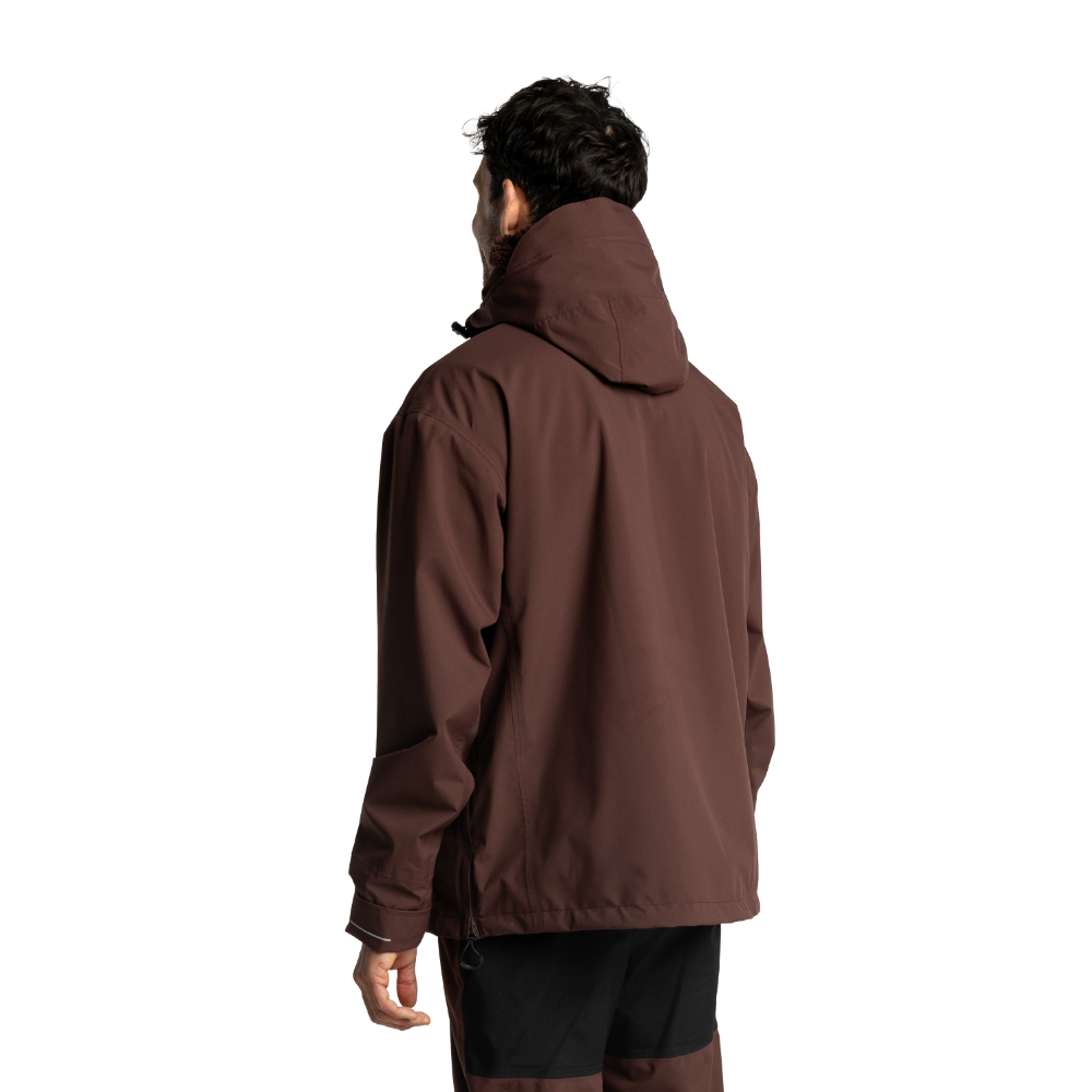 Men's EVO Pro Elements Waterproof Insulated Half Zip Jacket - Deep Chestnut