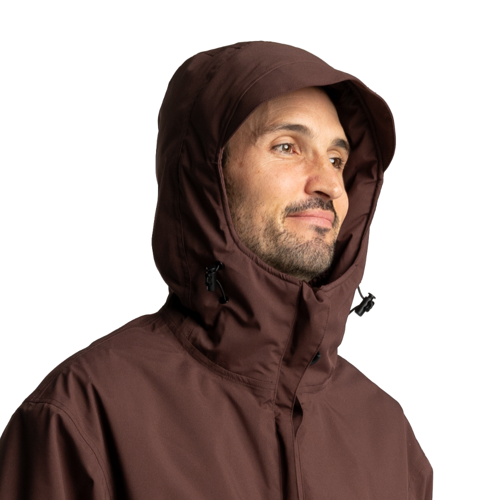 Men's EVO Pro Elements Waterproof Insulated Half Zip Jacket - Deep Chestnut