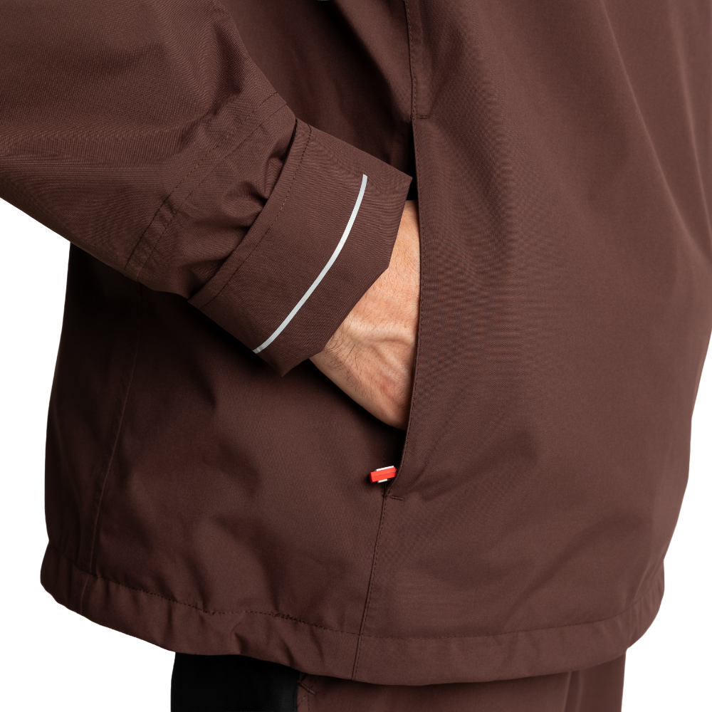 Men's EVO Pro Elements Waterproof Insulated Half Zip Jacket - Deep Chestnut