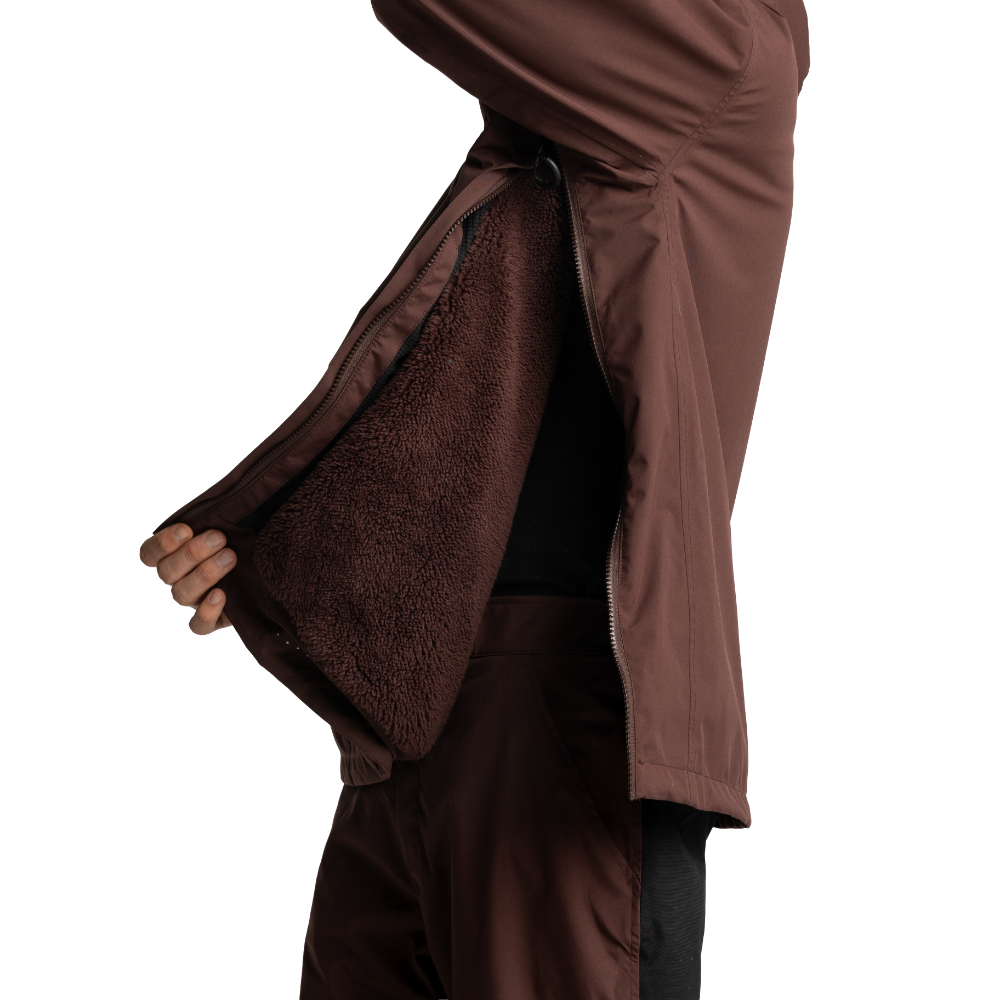 Men's EVO Pro Elements Waterproof Insulated Half Zip Jacket - Deep Chestnut