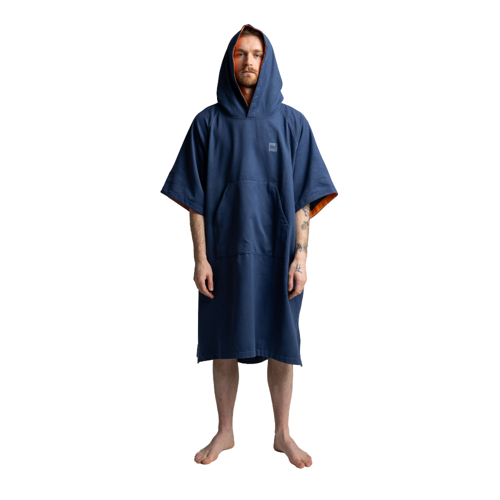 Men's Quick Dry Microfibre Poncho Changing Robe - Admiral Blue