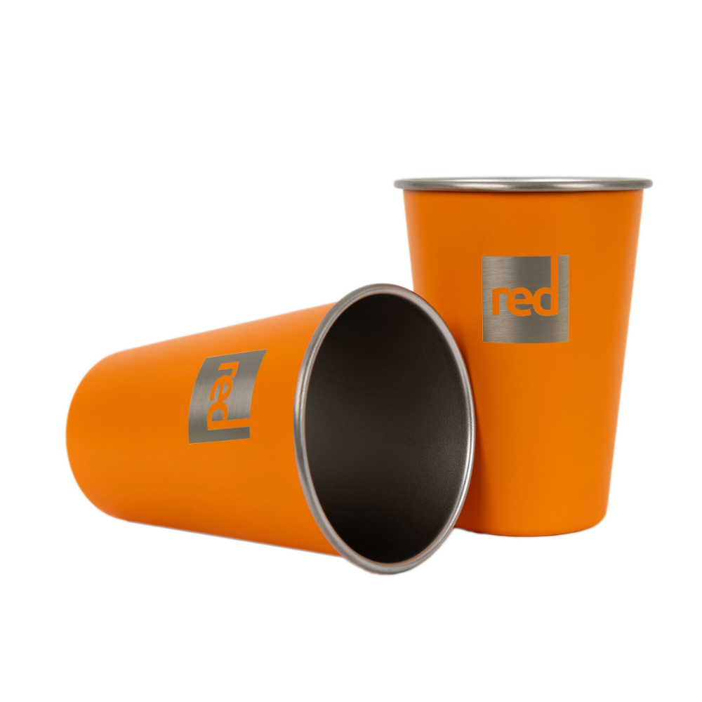 Stackable Stainless Steel Drinking Cups 500ml (2-Pack) – Bitter Orange