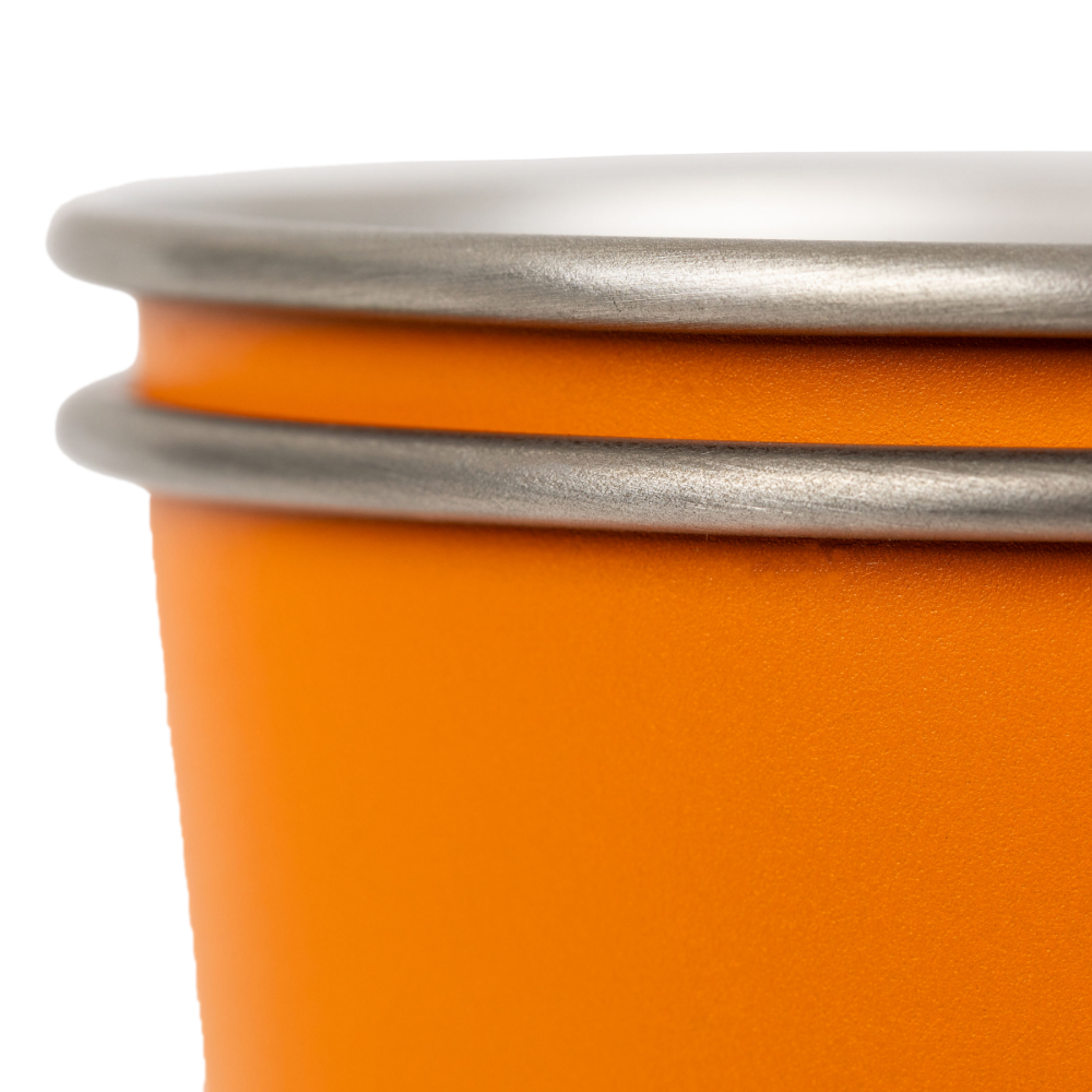 Stackable Stainless Steel Drinking Cups 500ml (2-Pack) – Bitter Orange