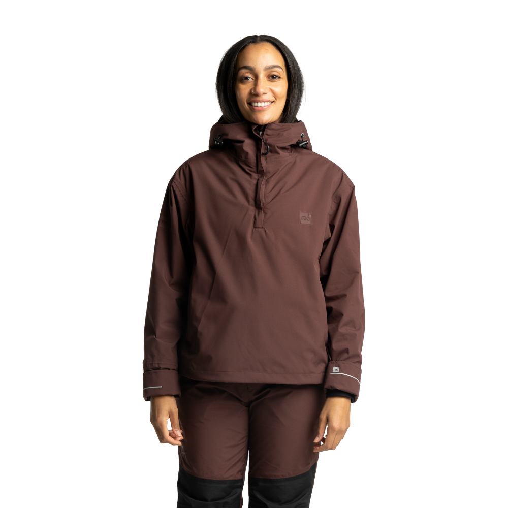 Women's EVO Pro Elements Waterproof Insulated Half Zip Jacket - Deep Chestnut