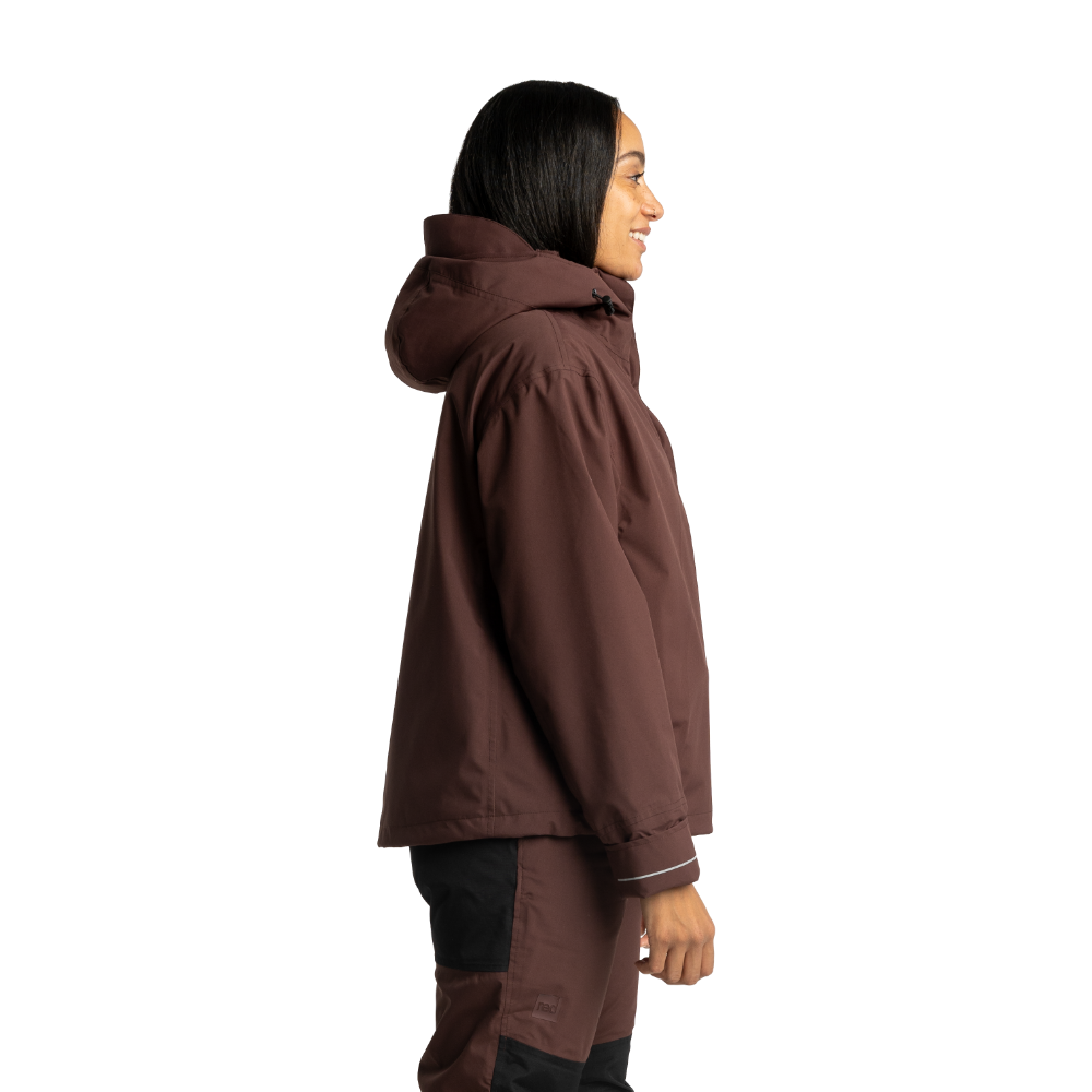 Women's EVO Pro Elements Waterproof Insulated Half Zip Jacket - Deep Chestnut