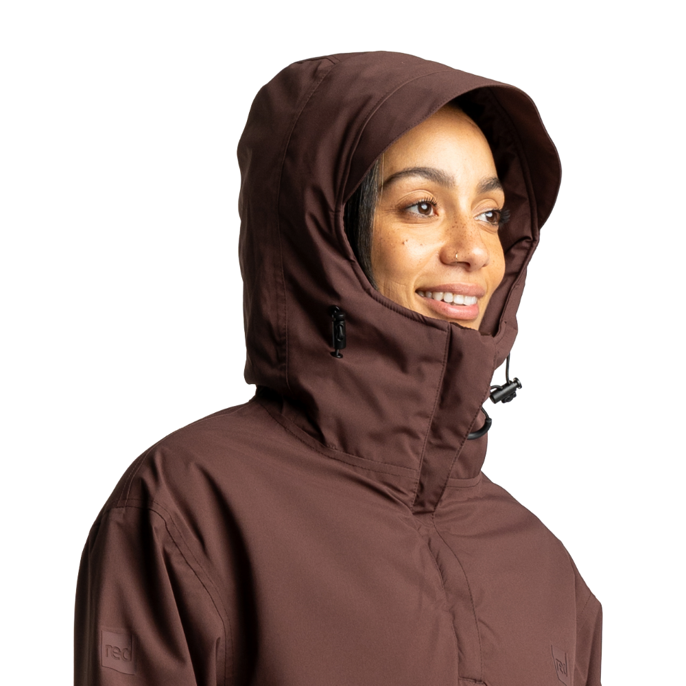 Women's EVO Pro Elements Waterproof Insulated Half Zip Jacket - Deep Chestnut