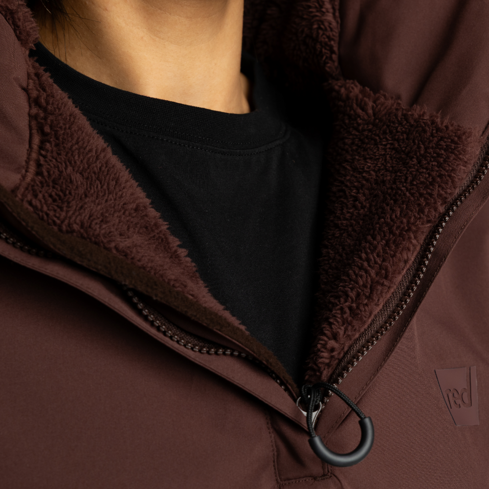 Women's EVO Pro Elements Waterproof Insulated Half Zip Jacket - Deep Chestnut