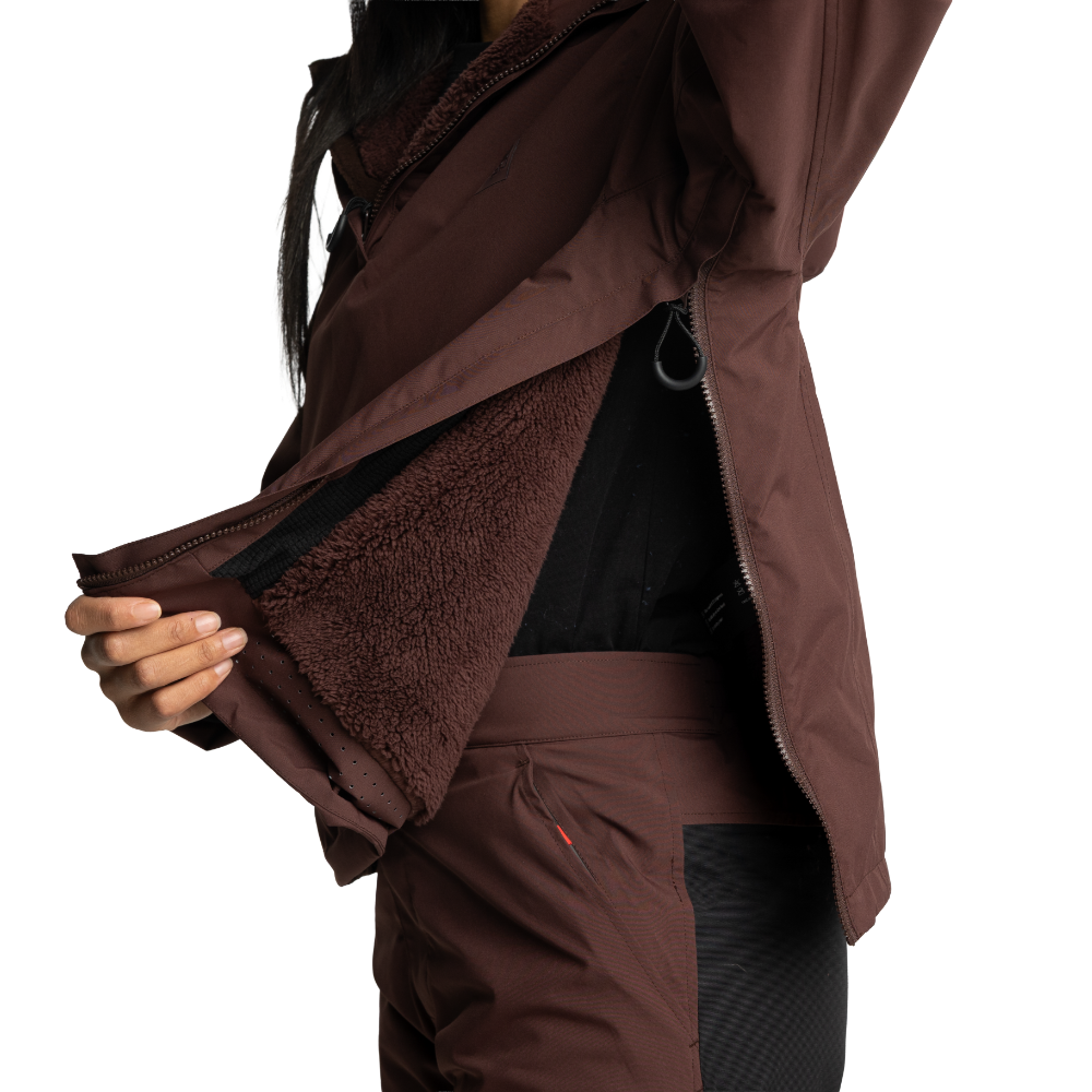 Women's EVO Pro Elements Waterproof Insulated Half Zip Jacket - Deep Chestnut