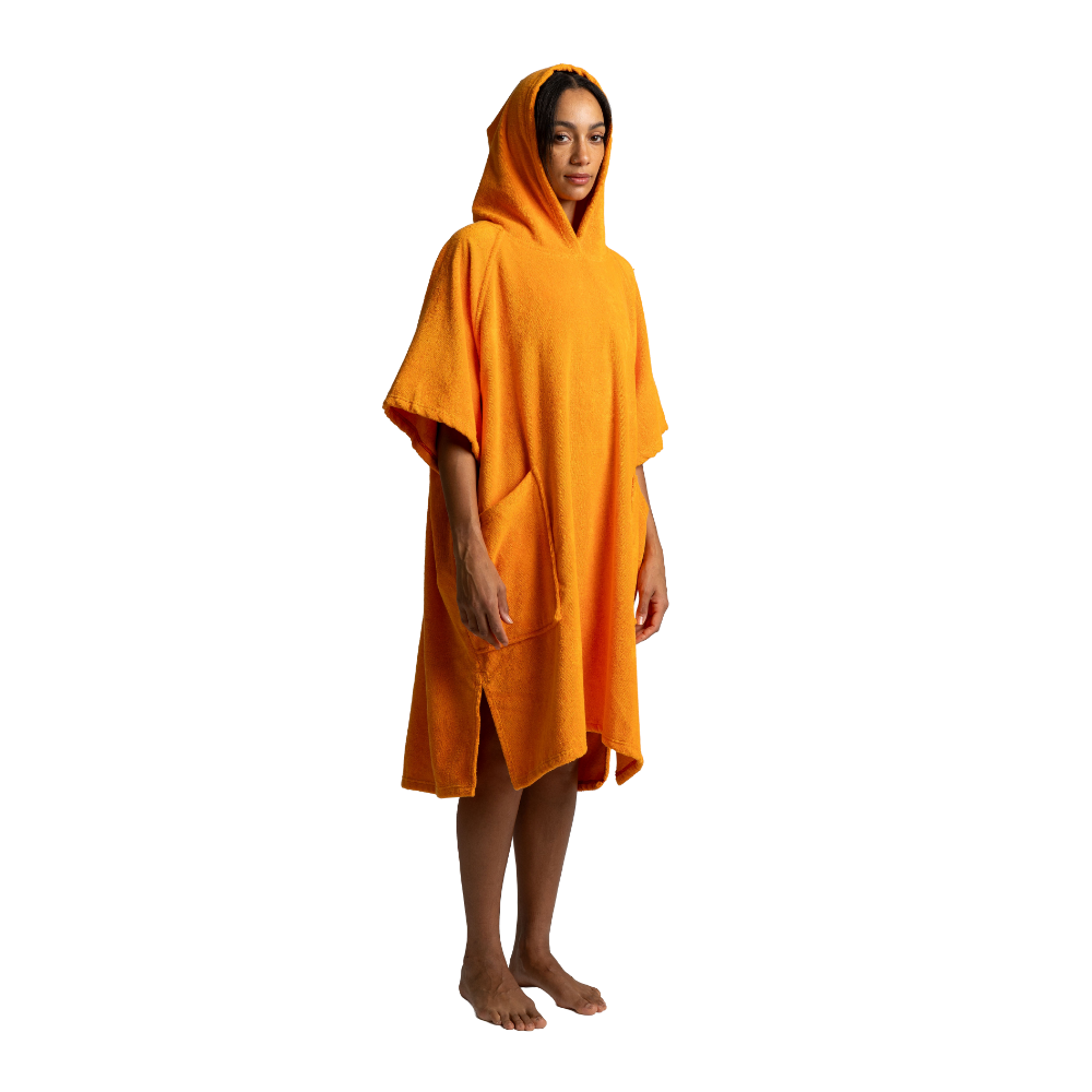 Women's Towelling Poncho Changing Robe - Bitter Orange – Red Equipment ...