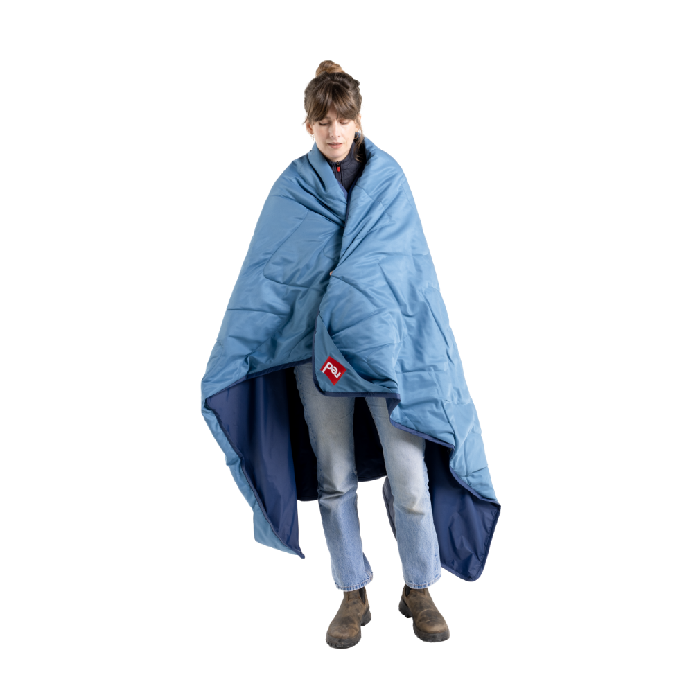 Quilted Lightweight Water-Resistant Adventure Blanket - Blue