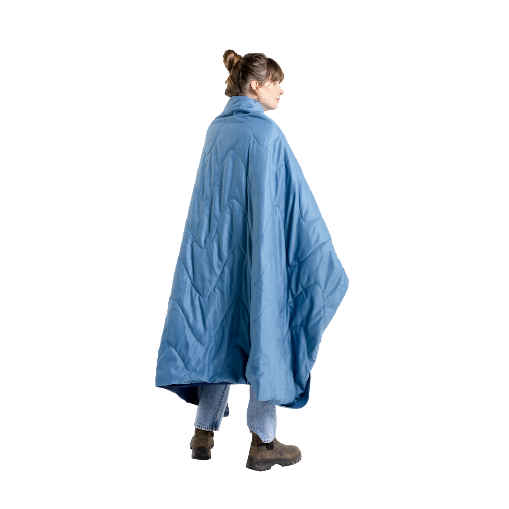 Quilted Lightweight Water-Resistant Adventure Blanket - Blue