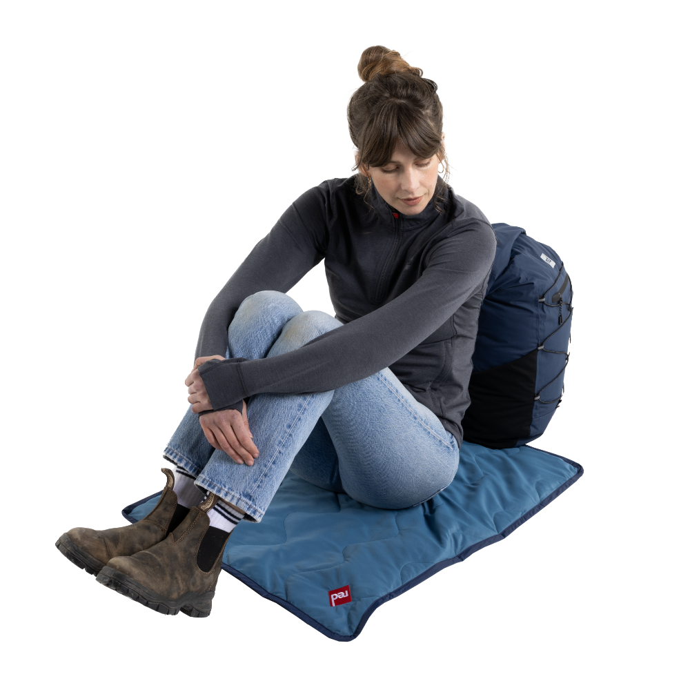 Quilted Lightweight Water-Resistant Adventure Sit Mat - Blue