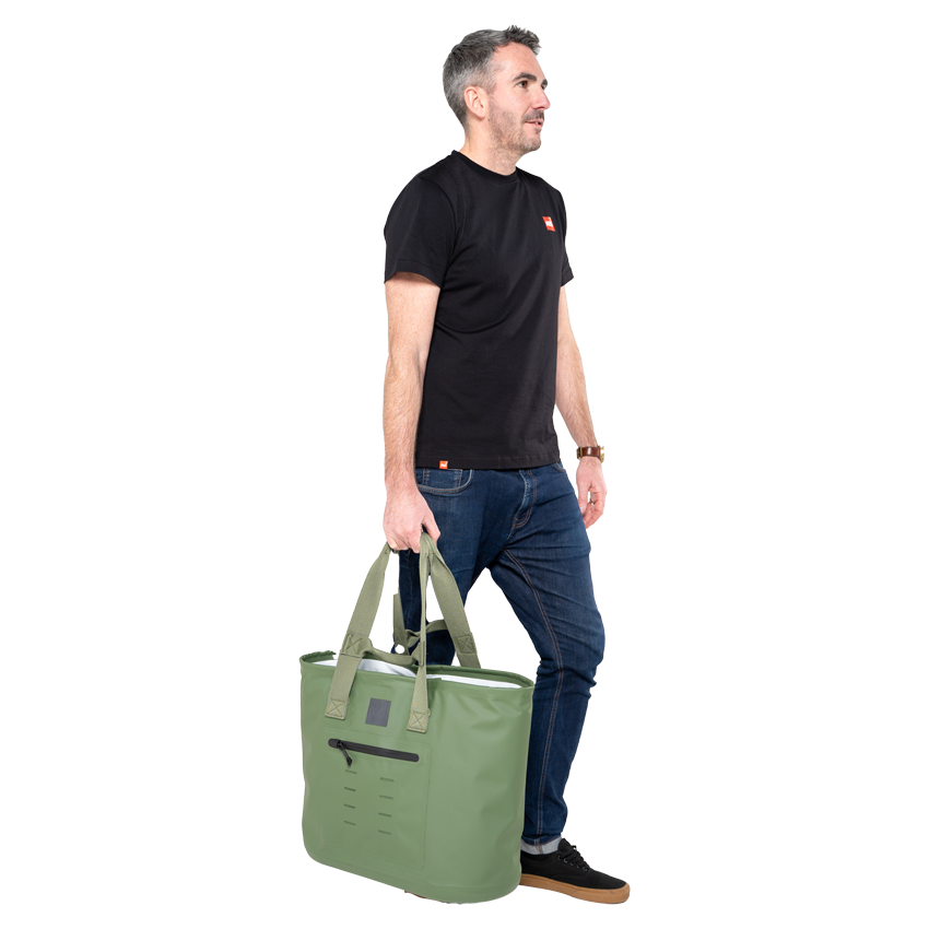 Red Equipment Waterproof Tote Bag 33L Olive Green Red Equipment ROW